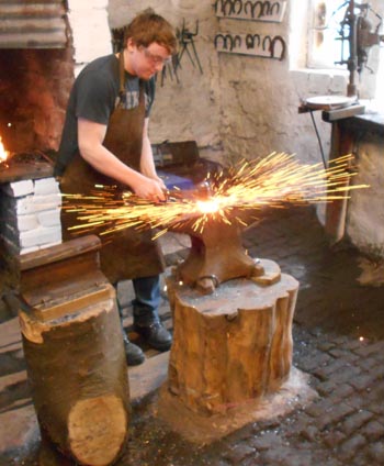 Sean at the forge